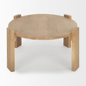 Homeroots 48" Natural Solid Wood Oval Coffee Table - Stylish & Versatile Addition For Any Living Space Decor   596408