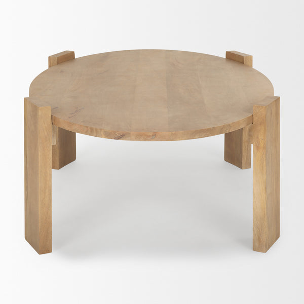Homeroots 48" Natural Solid Wood Oval Coffee Table - Stylish & Versatile Addition For Any Living Space Decor   596408