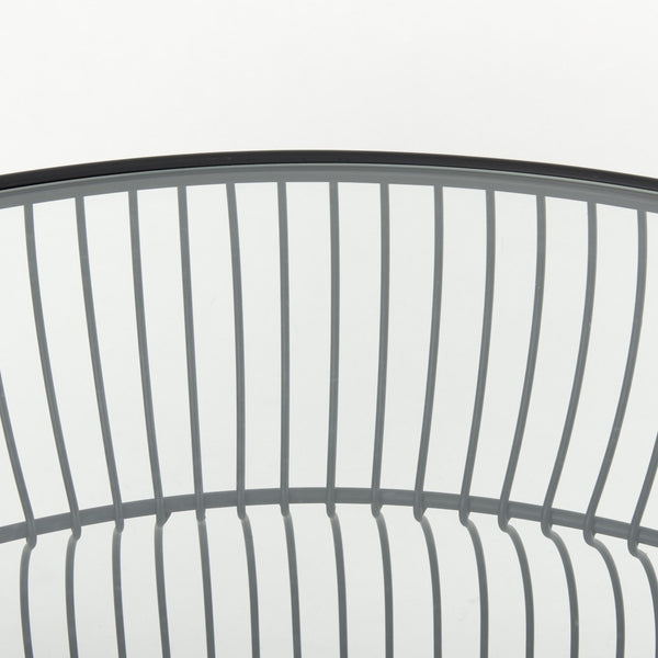 Homeroots 30" Stylish Black And Clear Glass Coffee Table With Iron Frame - Modern Round Design For Any Space   596409