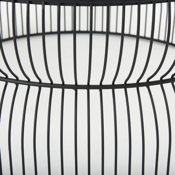 Homeroots 30" Stylish Black And Clear Glass Coffee Table With Iron Frame - Modern Round Design For Any Space   596409