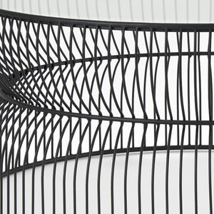 Homeroots 30" Stylish Black And Clear Glass Coffee Table With Iron Frame - Modern Round Design For Any Space   596409