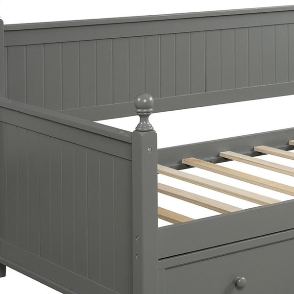 HomeRoots Gray Wood Twin Day Bed with Storage Drawer – Stylish, Versatile, and Perfect for Any Room Decor! 596422