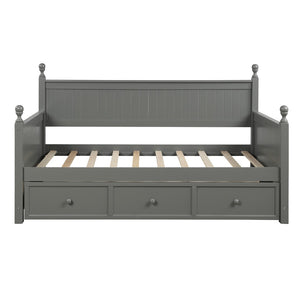 HomeRoots Gray Wood Twin Day Bed with Storage Drawer – Stylish, Versatile, and Perfect for Any Room Decor! 596422