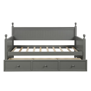 HomeRoots Gray Wood Twin Day Bed with Storage Drawer – Stylish, Versatile, and Perfect for Any Room Decor! 596422