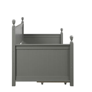 HomeRoots Gray Wood Twin Day Bed with Storage Drawer – Stylish, Versatile, and Perfect for Any Room Decor! 596422