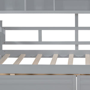 HomeRoots Gray Wood Twin Day Bed with Under-Bed Storage Drawers - Modern Versatile Design for Any Room 596430