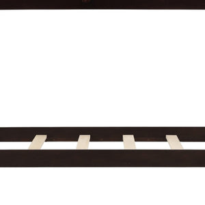 HomeRoots Espresso Twin Over Twin Wood Bunk Bed - Stylish, Space-Saving Solution with Safety & Durability Features 596434