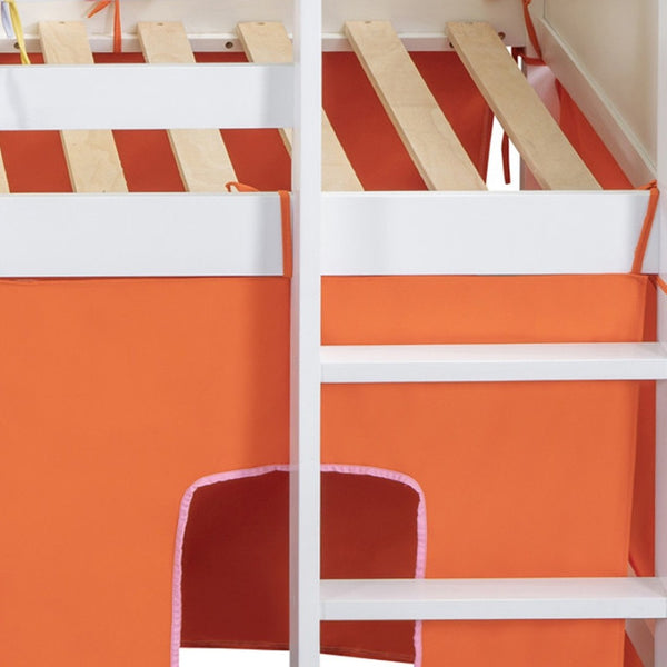 HomeRoots Blue Canopy Twin Loft Bed – Stylish Space-Saving Design for Kids with Under-Bed Play & Storage Area 596453