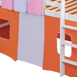 HomeRoots Blue Canopy Twin Loft Bed – Stylish Space-Saving Design for Kids with Under-Bed Play & Storage Area 596453