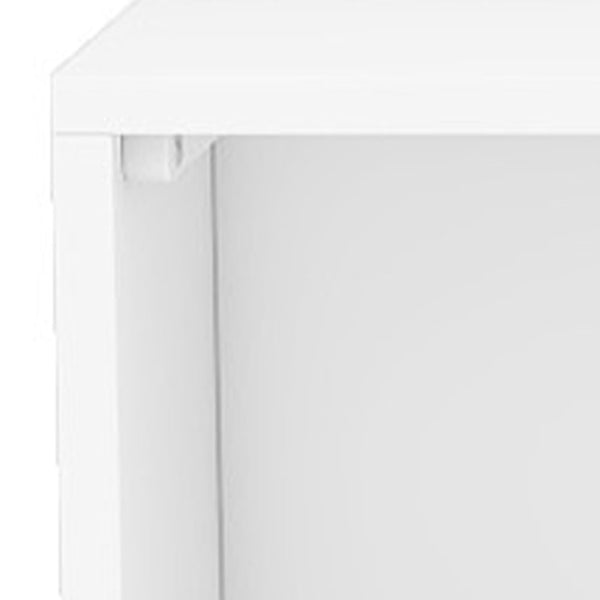 HomeRoots White Wood Queen Murphy Bed with Built-In USB Port | Space-Saving Design for Small Rooms & Guests 596473