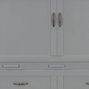 HomeRoots Gray Wood Full Murphy Bed - Space-Saving Design with USB Port for Modern Multi-Functional Spaces 596483