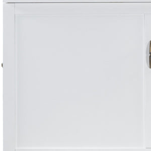 HomeRoots White Wood Full Murphy Bed with USB Port – Stylish, Space-Saving Solution for Modern Living Spaces 596484