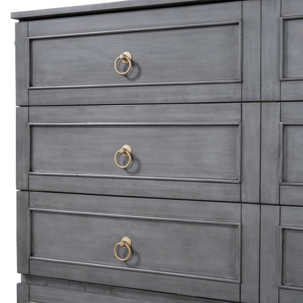 HomeRoots Gray Wood Queen Murphy Bed – Space-Saving Design, Stylish Cabinet, Perfect for Small Rooms & Studios 596487