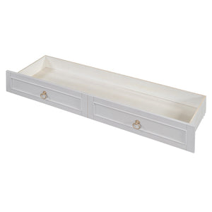 HomeRoots White Wood Queen Murphy Bed - Space-Saving Elegance for Stylish Guest Rooms & Multifunctional Spaces 596488