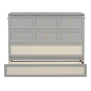 HomeRoots Gray Wood Full Murphy Bed - Stylish Space-Saving Cabinet for Small Rooms, Multi-Use Areas & Guests 596489