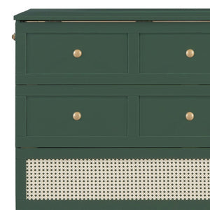 HomeRoots Green Wood Full Murphy Bed - Stylish Space-Saving Design with Sturdy Support for Any Room Decor 596490