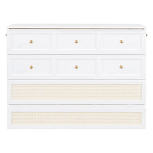 HomeRoots White Wood Full Murphy Bed – Stylish Space-Saving Solution for Guest Rooms & Multipurpose Spaces 596491