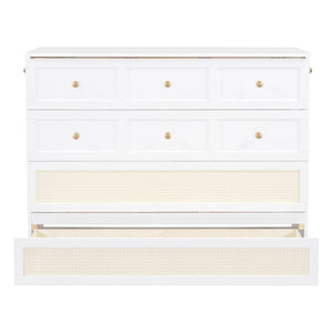 HomeRoots White Wood Full Murphy Bed – Stylish Space-Saving Solution for Guest Rooms & Multipurpose Spaces 596491