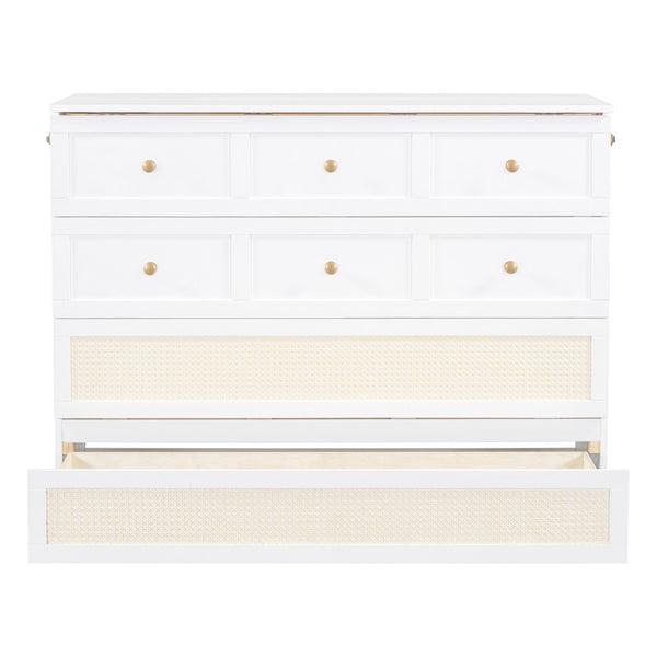 HomeRoots White Wood Full Murphy Bed – Stylish Space-Saving Solution for Guest Rooms & Multipurpose Spaces 596491