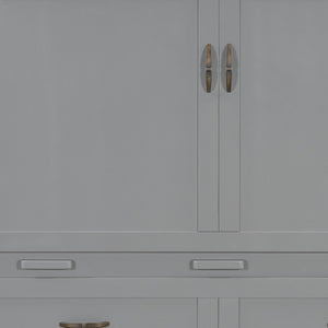 HomeRoots Gray Wood Queen Murphy Bed – Space-Saving Design with USB Charging for Modern Homes and Small Spaces 596496
