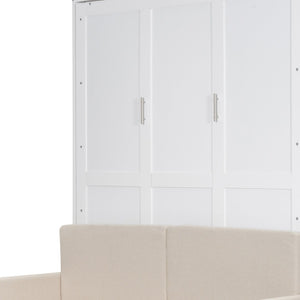 HomeRoots White Wood Queen Murphy Bed - Stylish Space-Saving Solution for Guest Rooms, Studios & Apartments 596511