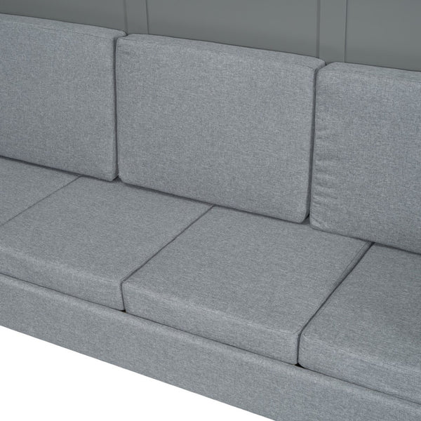 HomeRoots Gray Wood Queen Murphy Bed - Elegant Space-Saving Solution for Compact Rooms, Durable & Stylish Design 596512