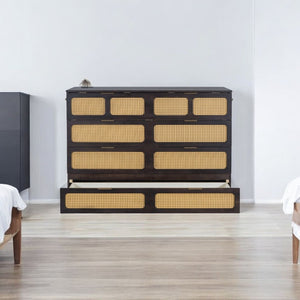 HomeRoots Espresso Wood Queen Murphy Bed - Space-Saving Elegance for Stylish Guest Rooms & Studios 596517
