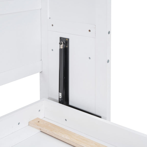 HomeRoots White Wood Queen Murphy Bed - Elegant Space-Saving Design for Stylish Multi-Functional Living Areas 596524