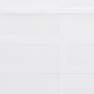 HomeRoots White Wood Queen Murphy Bed with USB Charging – Elegant Space-Saving Design for Modern Living 596526