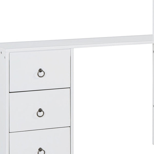 HomeRoots White Wood Murphy Bed with USB Port - Space-Saving Queen Design for Stylish Guest Rooms & Studios 596528