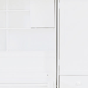 HomeRoots White Twin Over Twin Bunk Bed with Storage Drawers - Stylish Space-Saving Solution for Any Room 596538