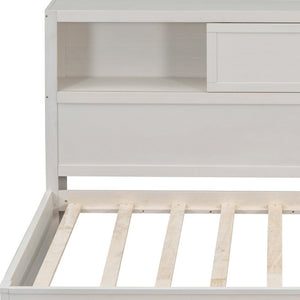 HomeRoots White Wood Twin Day Bed with Built-In Storage Drawers - Versatile Sofa & Sleep Solution for Any Room 596554