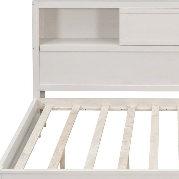 HomeRoots White Wood Full Day Bed with Storage Drawers - Stylish, Durable, Versatile Design for Any Room 596557
