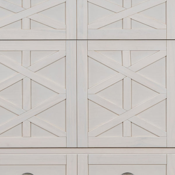 HomeRoots White Wood Full Murphy Bed - Stylish Space-Saving Solution for Small Rooms & Guest Accommodations 596565