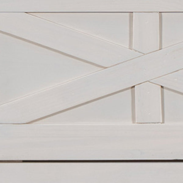 HomeRoots White Wood Queen Murphy Bed - Elegant Space-Saving Design for Stylish Guest Rooms and Studios 596567