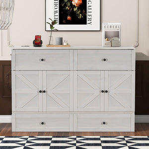 HomeRoots White Wood Queen Murphy Bed - Stylish Space-Saving Cabinet with USB Port for Modern Living Spaces 596571