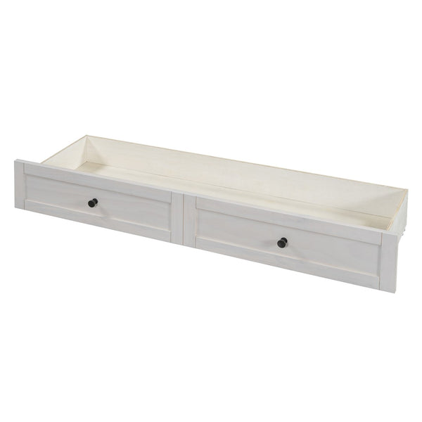 HomeRoots White Wood Queen Murphy Bed - Stylish Space-Saving Cabinet with USB Port for Modern Living Spaces 596571