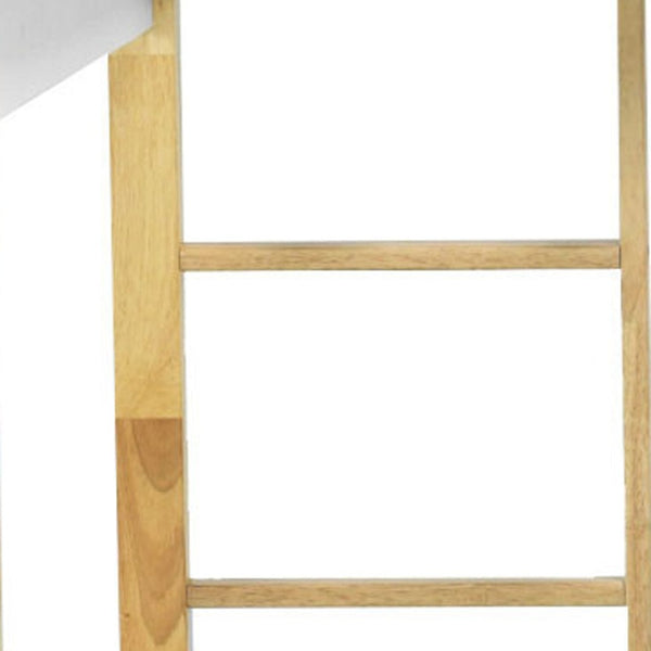 HomeRoots White Four Poster Loft Bed with Integrated Desk & Shelves - Stylish Space-Saver for Small Rooms 596589