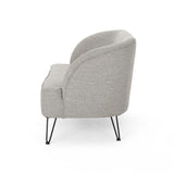 Christopher Knight Home® - Noble House - Nilton Modern Fabric Loveseat with Hairpin Legs