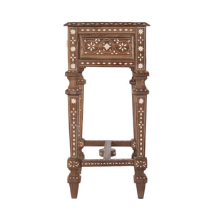 Butler Specialty Butler Rashmi Rectangular Teak & Bone End Table - Elegant 1 Drawer Design For Chic Interiors Brown Teak,Bone,Inlay 5966338-butler