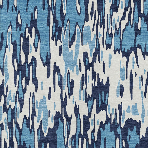 Homeroots 3' Washable Brown Beige And Gray Striped Area Rug For Indoor And Outdoor High Traffic Spaces 5' X 8' Polyester 596657