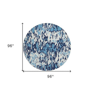 Homeroots 3' Washable Brown Beige And Gray Striped Area Rug For Indoor And Outdoor High Traffic Spaces 8' Round Polyester 596658