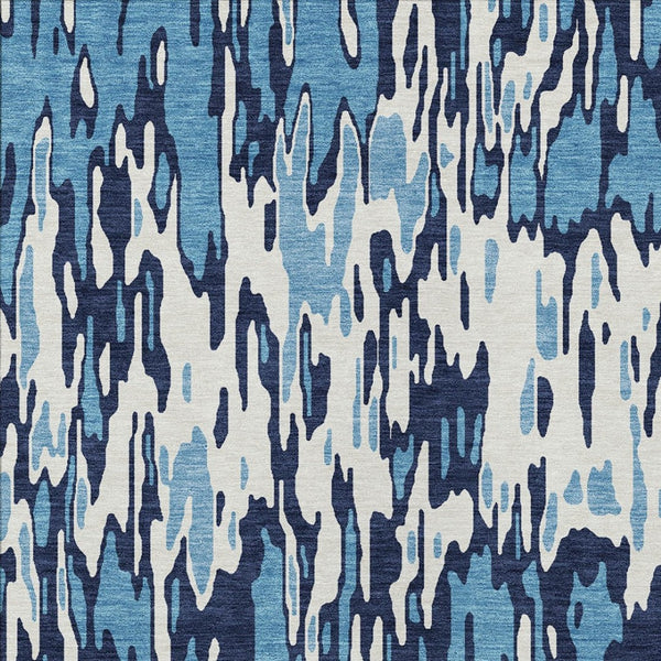 Homeroots 3' Washable Brown Beige And Gray Striped Area Rug For Indoor And Outdoor High Traffic Spaces 9' X 12' Polyester 596660