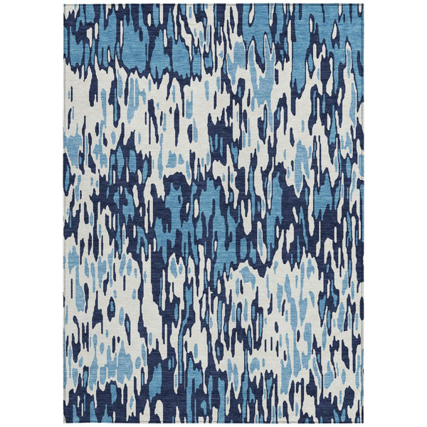 Homeroots 3' Washable Brown Beige And Gray Striped Area Rug For Indoor And Outdoor High Traffic Spaces 10' X 14' Polyester 596661