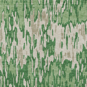 Homeroots 3' Washable Brown Beige And Gray Striped Area Rug For Indoor And Outdoor High Traffic Spaces 8' X 10' Polyester 596671