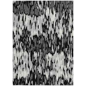 Homeroots 3' Washable Brown Beige And Gray Striped Area Rug For Indoor And Outdoor High Traffic Spaces 3' X 5' Polyester 596674