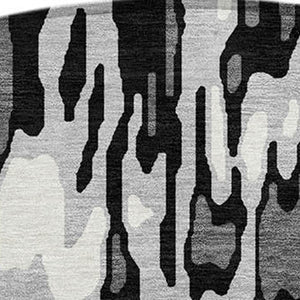 Homeroots 3' Washable Brown Beige And Gray Striped Area Rug For Indoor And Outdoor High Traffic Spaces 8' Round Polyester 596676