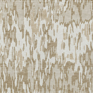 Homeroots 3' Washable Brown Beige And Gray Striped Area Rug For Indoor And Outdoor High Traffic Spaces 3' X 5' Polyester 596680