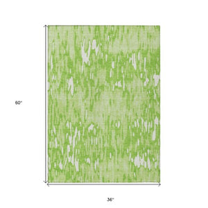 Homeroots 3' Washable Brown Beige And Gray Striped Area Rug For Indoor And Outdoor High Traffic Spaces 3' X 5' Polyester 596686