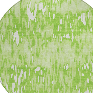 Homeroots 3' Washable Brown Beige And Gray Striped Area Rug For Indoor And Outdoor High Traffic Spaces 8' Round Polyester 596688